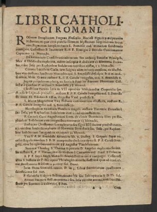 Libri Catholici Romani.