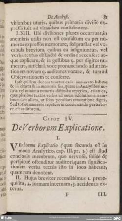 Caput IV. De Verborum Explicatione