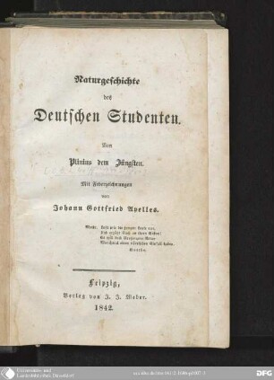 Naturgeschichte des deutschen Studenten