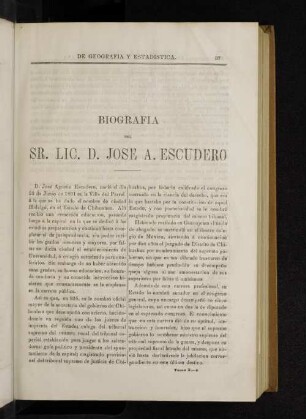 Biografia del Sr. Lic. D. Jose A. Escudero