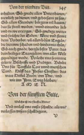 Von der fünfften Bitte.