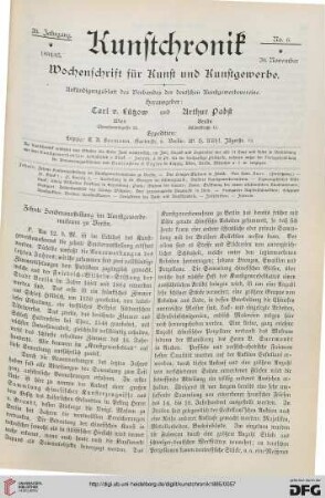 Heft 6 (20. November 1884)
