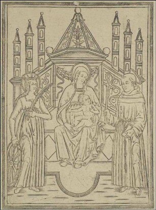 Thronende Madonna zwischen den Heiligen Katharina von Alexandria und Franziskus