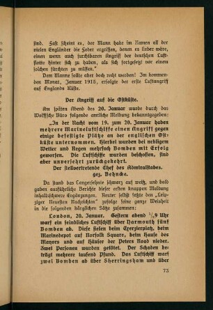 73-88, Der Angriff auf die Ostküste