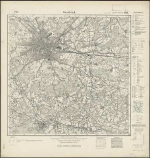 Meßtischblatt 2011 : Osnabrück, 1934 : Osnabrück. - Hrsg. 1897, Nachtr. 1926. - 1:25000. - [Berlin]: Reichsamt für Landesaufnahme, 1934. - 1 Kt.