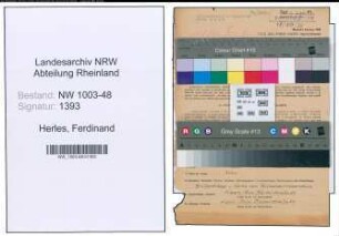 Entnazifizierung Ferdinand Herles , geb. 26.08.1905 (Lehrer)