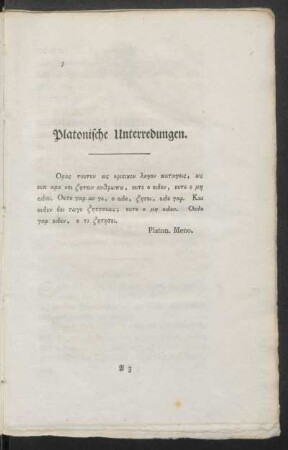 Platonische Unterredungen