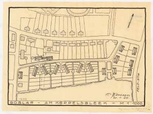 Teilbebauungsplan der Stadterweiterung Goslar Am Köppelsbleek: Lageplan 1:1000