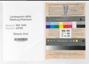 Entnazifizierung Emil Strauch , geb. 11.09.1891 (Verkaufsleiter)