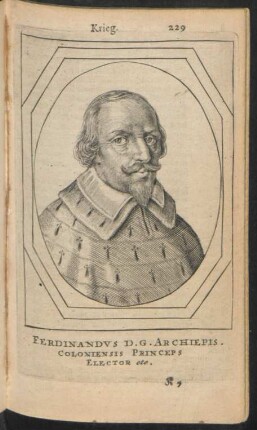 Ferdinandus D. G. Archiepis. Coloniensis Princeps Elector etc.