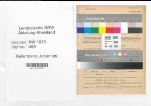 Entnazifizierung Johannes Kellermann , geb. 22.01.1900 (Kaufmaennischer Angestellter)