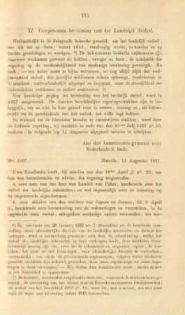 XI. Voorgenomen herziening het landelijk stelsel