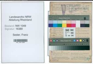 Entnazifizierung Franz Sester , geb. 14.05.1898 (Lehrer)