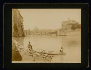 Engelsbrücke, Engelsburg und Petersdom, Rom: Ansicht