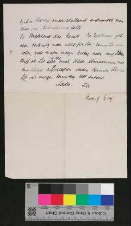 Brief vom Hofmarschall-Amt an von Karpf