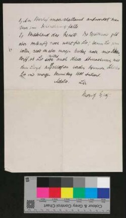Brief vom Hofmarschall-Amt an von Karpf