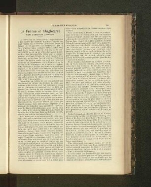 La France et l'Angleterre.