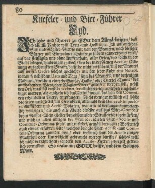 Knefeler- und Bier-Führer Eyd.