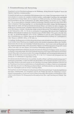 Zusammenfassung und Auswertung