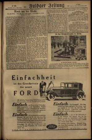 Dritte Ausgabe vom Sonntag, den 05. Mai 1929.