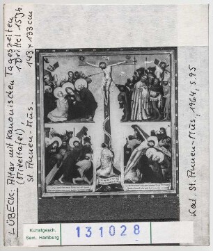 Altar mit Kanonischen Tageszeiten, Mitteltafel. Lübeck, St.-Annen-Museum