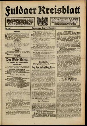 Ausgabe vom Donnerstag, den 27. Dezember 1917.