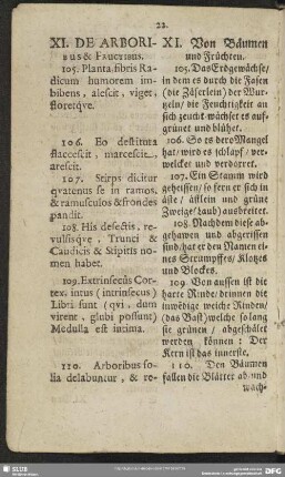 XI. De Arboribus & Fructibus