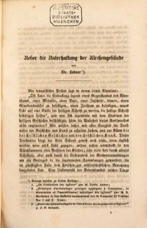 Mittheilungen aus dem Gebiete der kirchlichen Archäologie und Geschichte der Diöcese Trier. 1. 1856