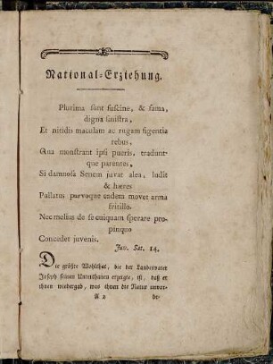 National-Erziehung.