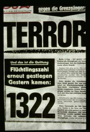 Schlagzeilen 2.8.61.