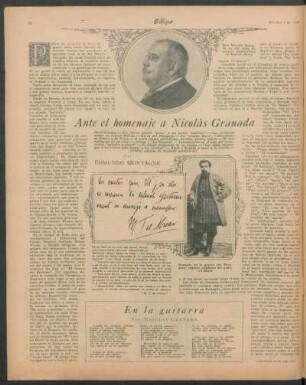 Ante el homenaje a Nicolás Granada