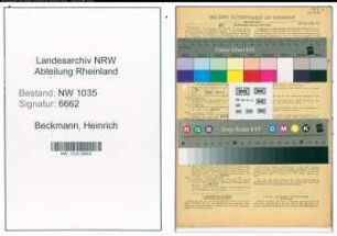 Entnazifizierung Heinrich Beckmann , geb. 10.06.1898 (Steiger)