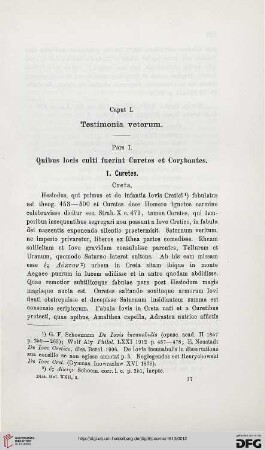 Caput I: Testimonia veterum