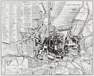 Weimar, Plan der Fürstlich sächsischen Residenz Stadt