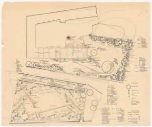 Garten Daniel-Henry Kahnweiler Le Prieuré, St. Hilaire: Pflanzplan des gesamten Gartens 1:100