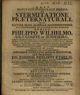 Disputatio Inauguralis Medica, De Sternutatione Praeternaturali