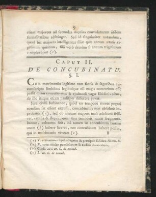Caput II. De Concubinatu