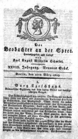 9. Stueck, 2. Maerz 1829