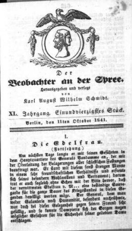 41. Stueck, 11. Oktober 1841