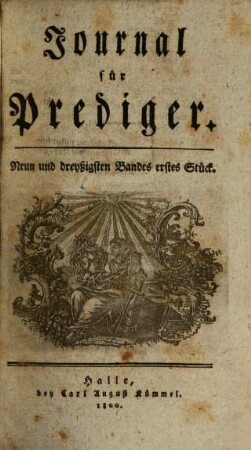 Journal für Prediger. 39, 39. 1800