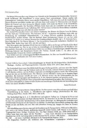 233-234 [Rezension] Franzen, August, Papstgeschichte