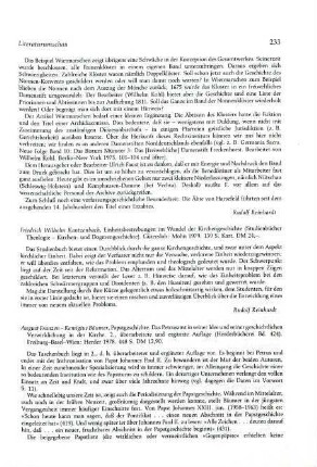233-234 [Rezension] Franzen, August, Papstgeschichte
