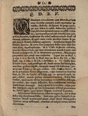 Dissertatio Theologica De Consummatione Seculi