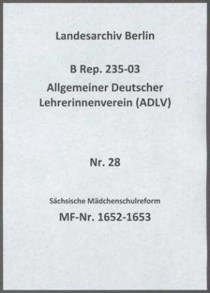 Sächsische Mädchenschulreform