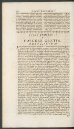 Locus Undecimus De Foedere Gratiae.