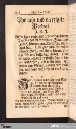 Die acht und vierzigste Predigt.