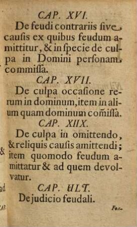 Wilhelmi Ludwell Jurisc. Et Professoris Norici Synopsis Juris Feudalis : Cum indice triplici