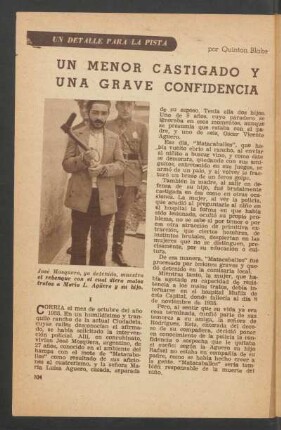 Un menor castigado y una grave confidencia