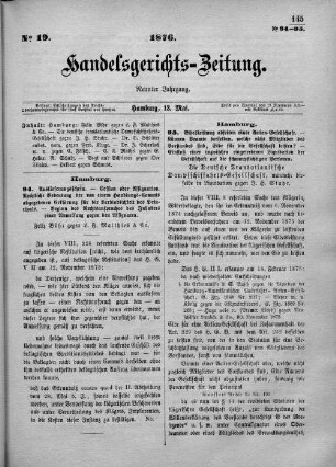 No. 19. 13. Mai 1876
