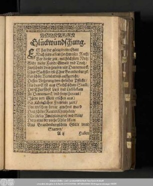 Glückwündschung.